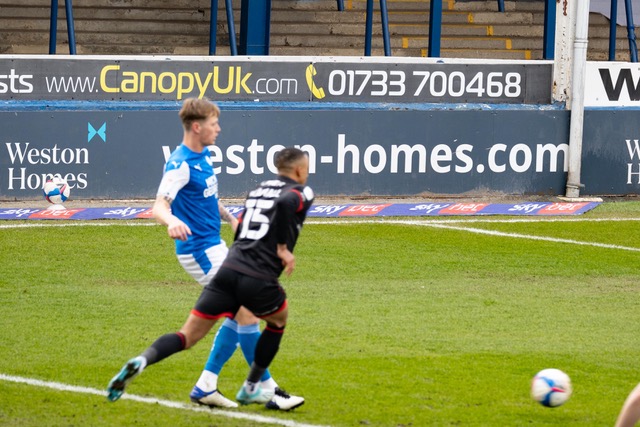 Canopy UK advertising at Peterborough United Football Team 